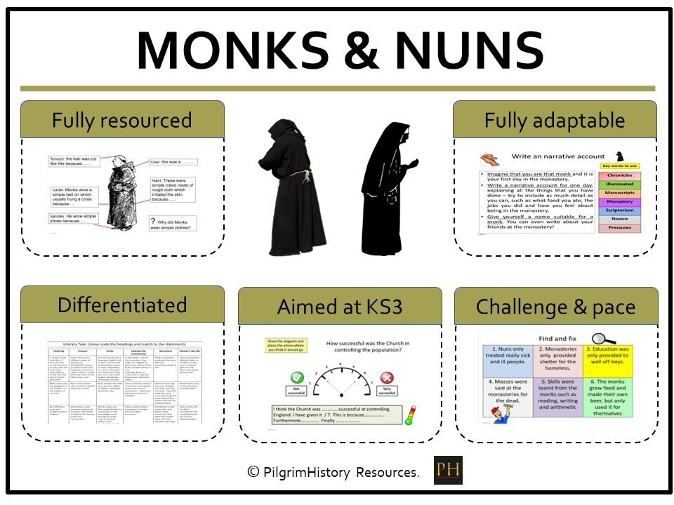 KS3 Normans: Medieval Monks and Nuns (FREE Lesson)