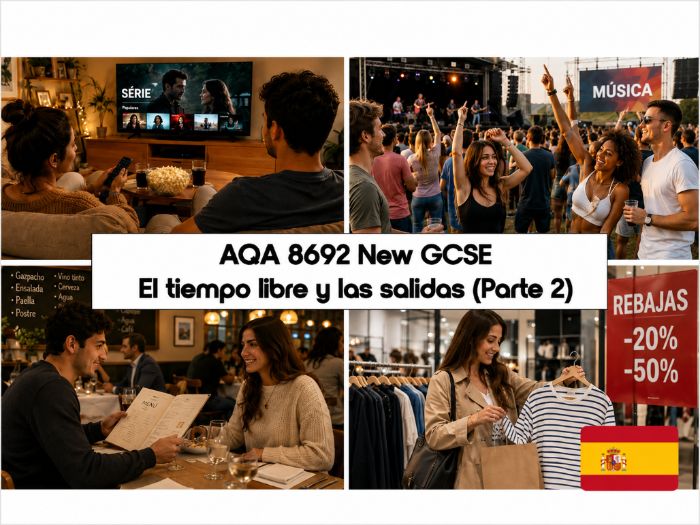 GCSE SPANISH: AQA 8692 New GCSE - El tiempo libre y los pasatiempos (PART 2) - AQA New SPEC