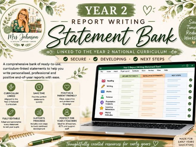 Year 2 Report Writing Statement Bank