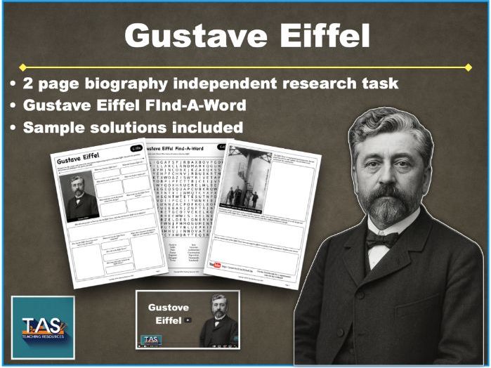 Engineer Gustave Eiffel Research Task
