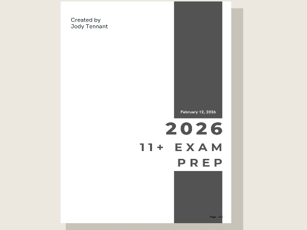 11+ Maths paper 4– Grammar School Practice Paper (GL Style)