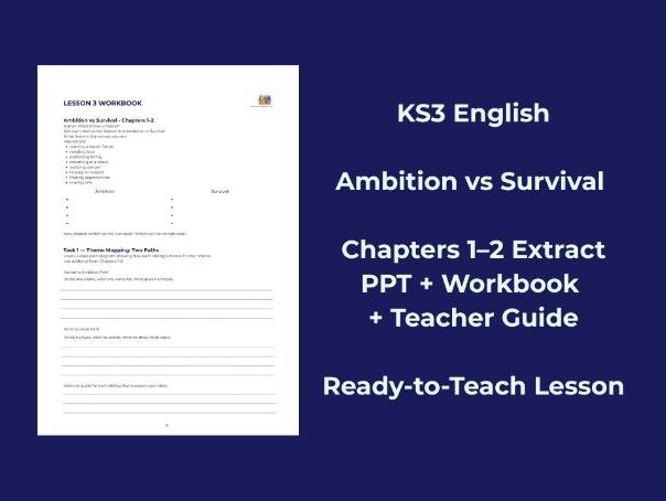 KS3 English Lesson 3: Ambition vs Survival – Chapters 1–2