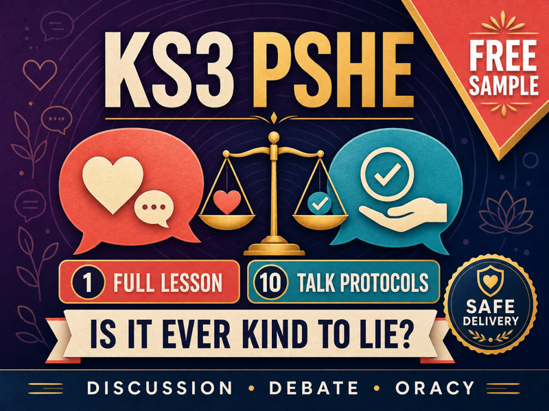 FREE KS3 PSHE | Discussion Lesson on Honesty + 10 Talk Protocols (Oracy)