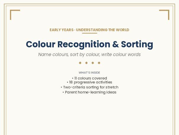 Colour Recognition & Sorting Pack