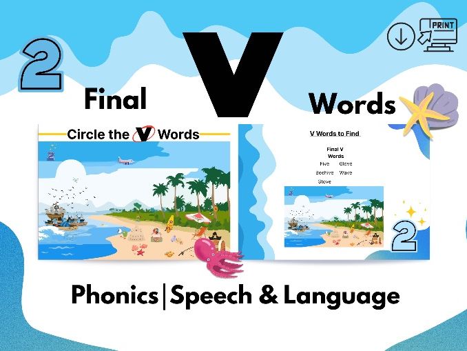Final V Words-Speech&Language|Phonics