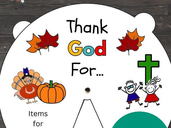 Thank God For Colouring Wheel, Thanksgiving Craft