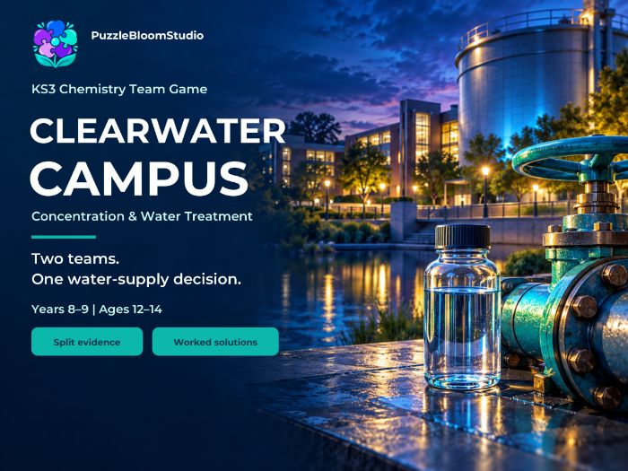 KS3 Chemistry Team Game: Concentration & Water Treatment | Years 8–9 | Clearwater Campus