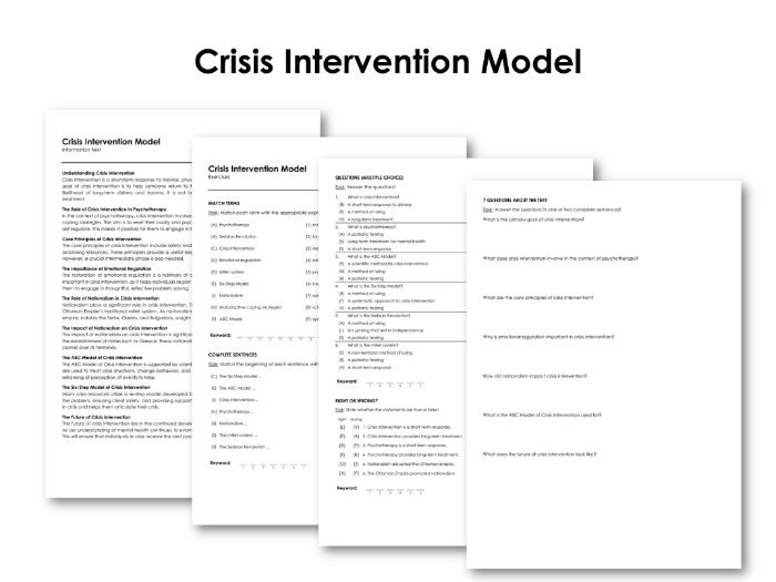 Crisis Intervention Model | Teaching Resources