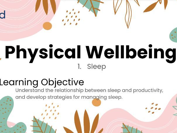 Sleep – KS4 Year 11 PSHE Lesson on Sleep, Productivity & Healthy Habits