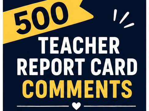 Report Comment Bank — 500+ Editable Pupil Feedback Phrases, UK Primary