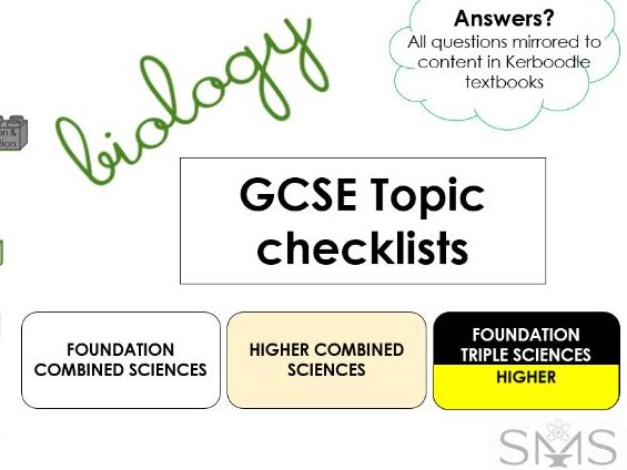 GCSE AQA Biology knowledge retrieval booklet - FULL COURSE