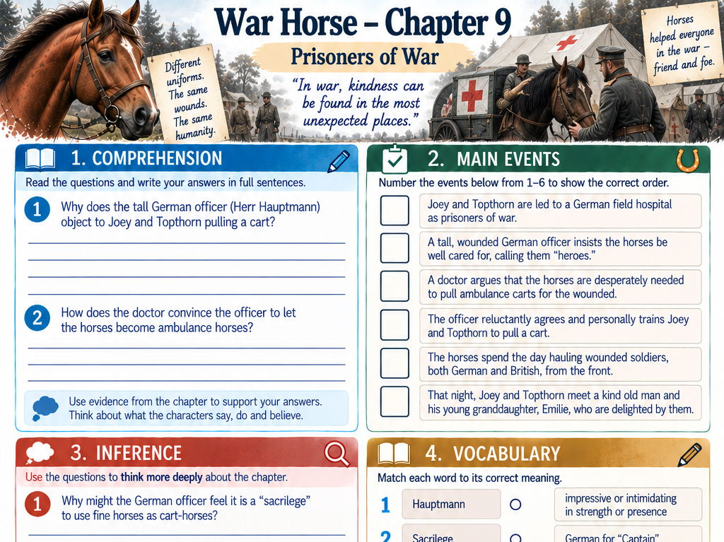 War horse Chapters 1-10