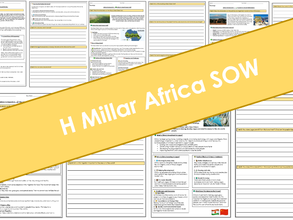 KS3 Africa Homework Bundle