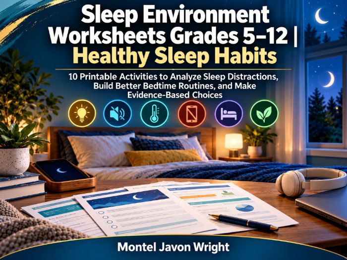 Sleep Environment Worksheets Grades 5–12 | Healthy Sleep Habits & Bedtime Routines