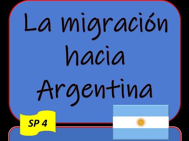 Social justice unit: Immigration to Argentina - SPANISH 4 / B2