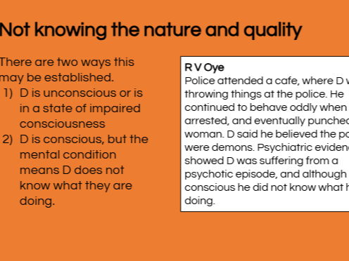 OCR Criminal Law: Insanity