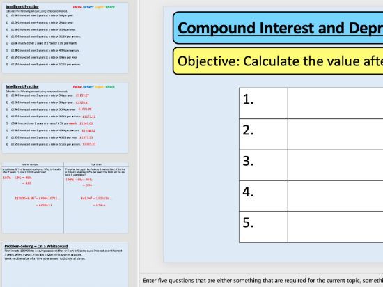 Compound Interest & Depreciation