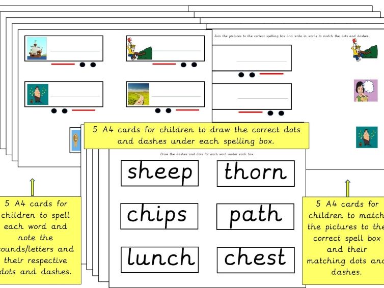 Consonant Digraphs Dots and Dashes Teaching Resources