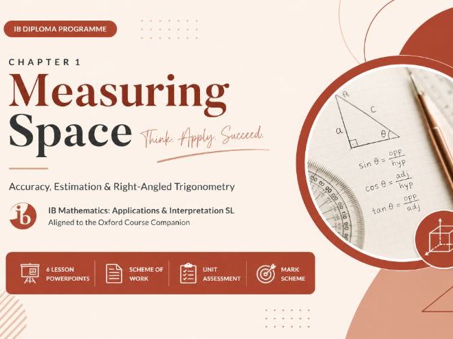 IB DP Mathematics A&I SL — Chapter 1:Measuring Space — Complete Unit Bundle (6 Lessons + SOW + Exam)