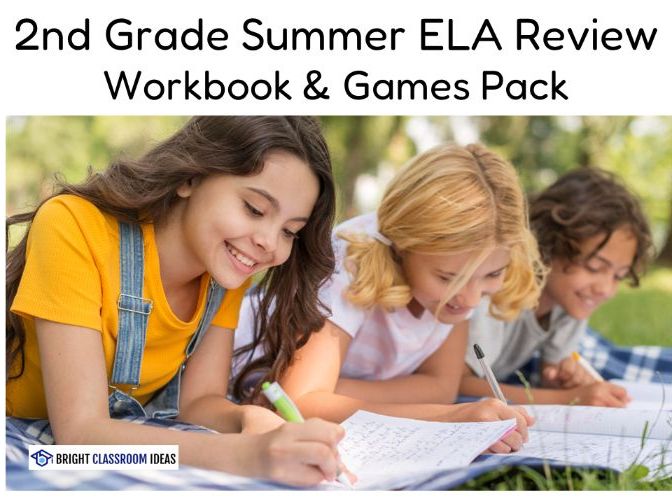 2nd Grade Summer ELA Review Workbook & Games Pack