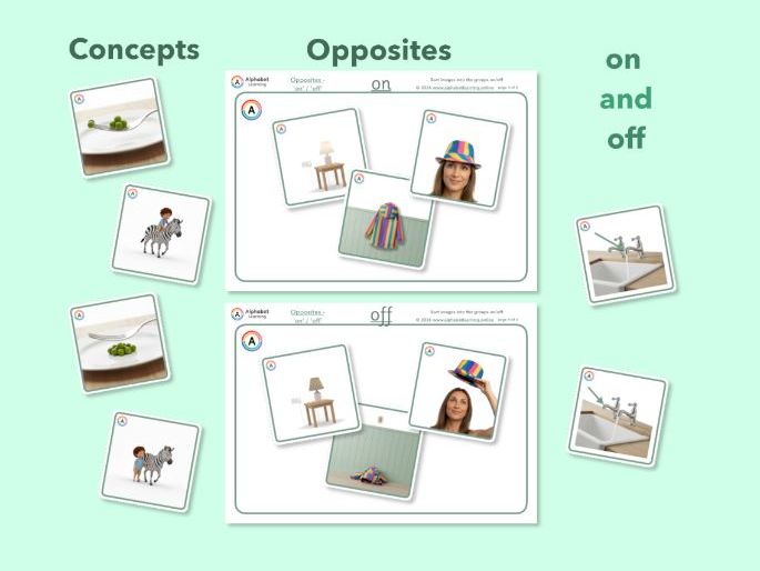 Exploring concepts Opposites On and Off