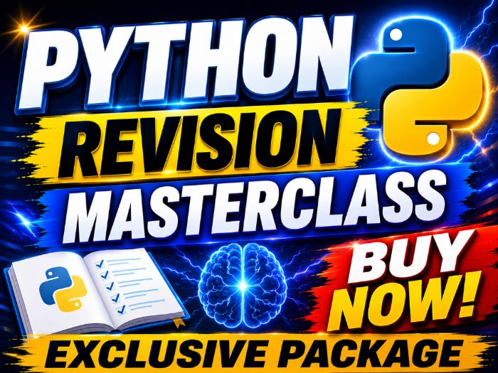 Python Revision Masterclass | Cambridge IGCSE & A-Level 9618 CS |Complete Revision Pack + 50 MCQ -CS