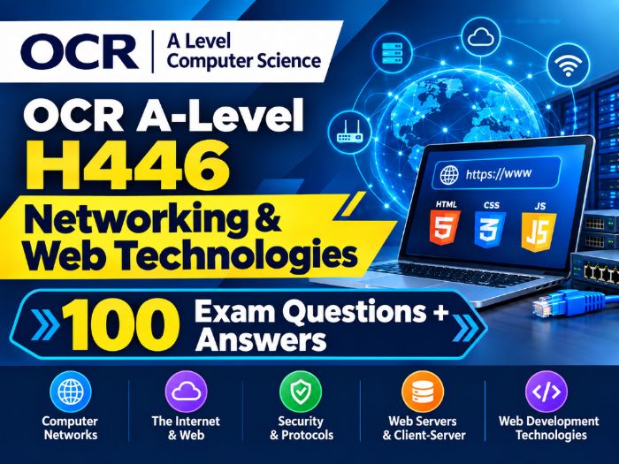 OCR A-Level Computer Science H446 Networking & Web Technologies | 100 Exam Questions + Answers