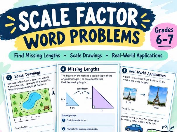 Scale Factor Word Problems | Scale Drawings | SEN & KS3 Mathsproblems