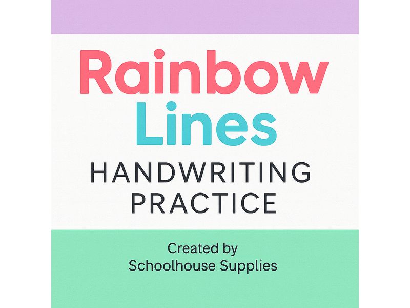 Rainbow Lines – Handwriting Practice (Color Variant Teacher Edition)