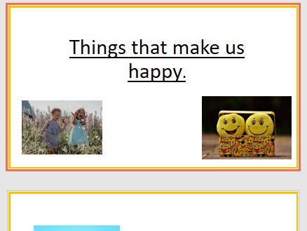 Things that make me happy CVC word writing