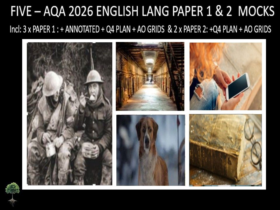 FIVE - AQA PAPER 1 & 2 | 2026 FULL MOCKS | ANNOTATED | Q4 PLAN | AO GRIDS