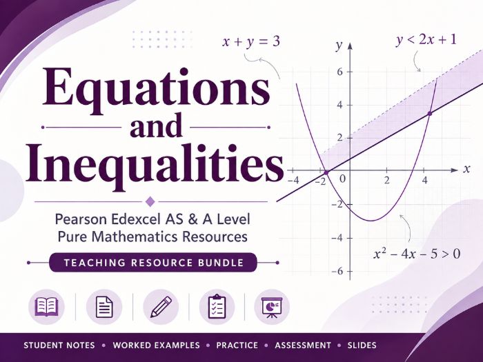 03 - Equations and Inequalities Teacher Pack - Pearson Edexcel AS/A-Level Pure Mathematics