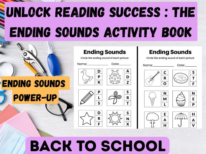 Unlock Reading Success : The Ending Sounds Activity Book