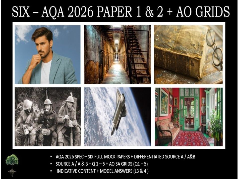SIX - AQA PAPER 1 & 2 | 2026 FULL MOCKS | AO GRIDS