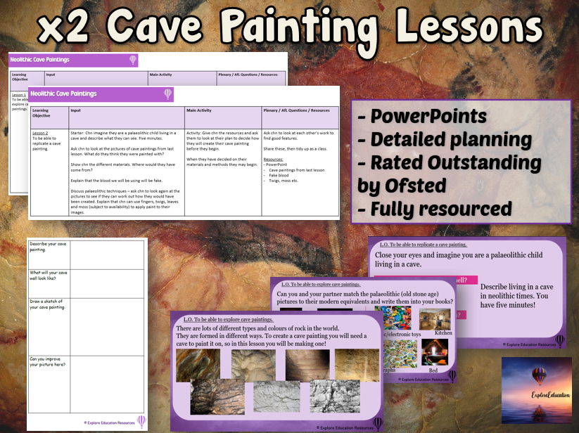 KS2 CAVE PAINTING Art 2 Outstanding Lessons Teaching Resources