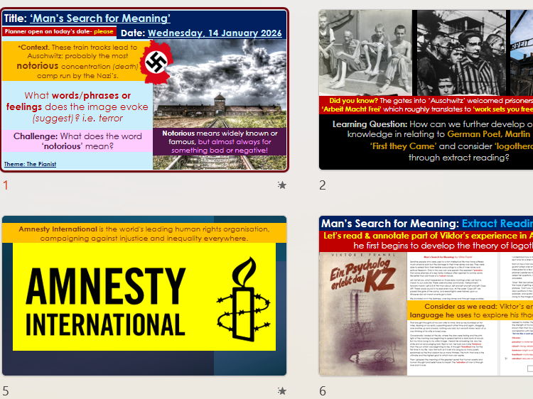 'Man's Search for Meaning' Extract read