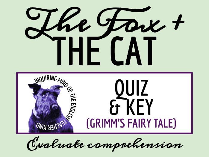 "The Fox and the Cat" Quiz and Answer Key | Brothers Grimm Fairy Tale | Bell Ringer