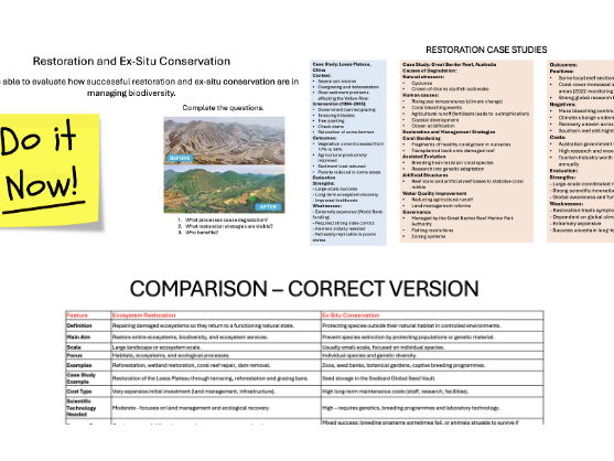 L14 Conservation - Edexcel IA2 Geo Ecosystems