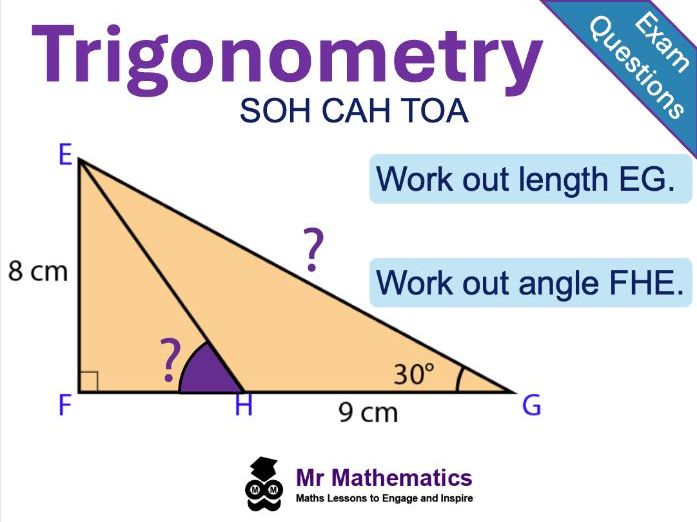 Right-Angled Trigonometry Exam Questions