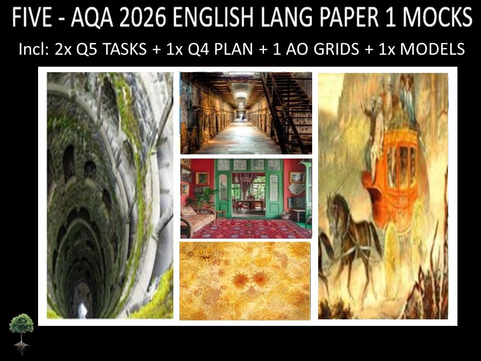 FIVE - AQA PAPER 1 | 2026 FULL MOCKS | Q5 TASKS | Q4 PLAN |AO GRIDS | MODELS