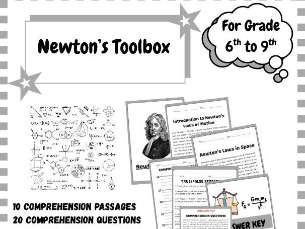 "Newton’s Laws of Motion " Reading Passages, Worksheets & Activities with Answer Key