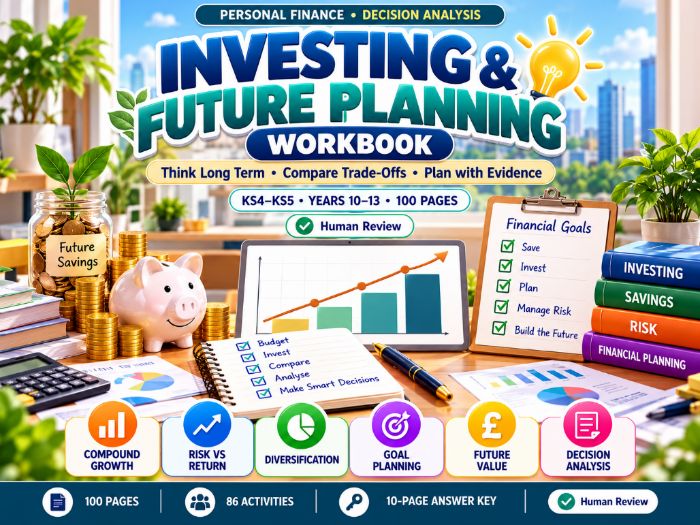 Investing & Future Planning Workbook | KS4–KS5 | 100 Pages