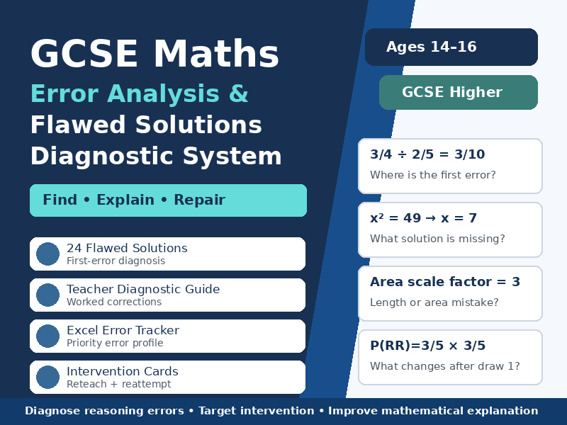 GCSE Maths Error Analysis & Flawed Solutions Diagnostic System