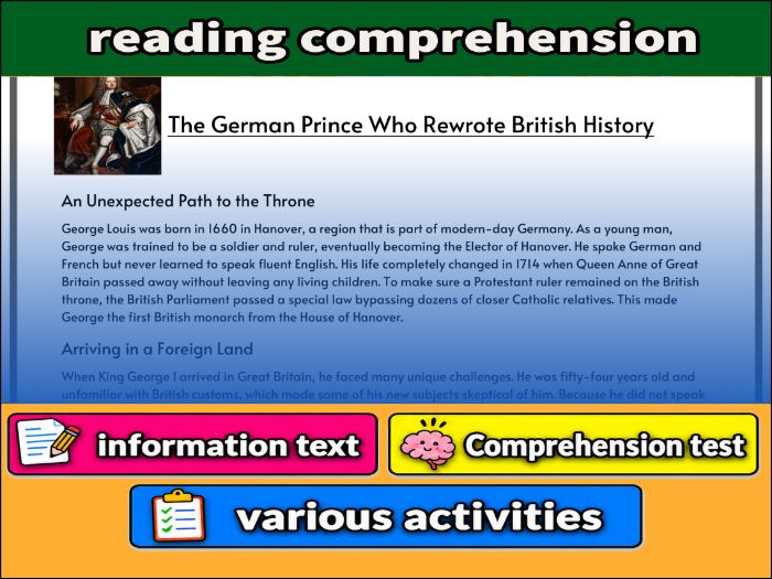 The German Prince Who Rewrote British History- Reading Comprehension, Worksheet & Activities