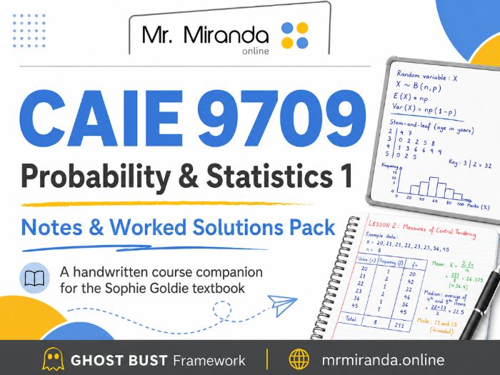 CAIE 9709 S1 Notes & Worked Solutions Pack