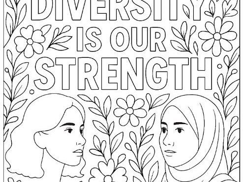 Anti-Racism Colouring Page- Diversity is our Strength