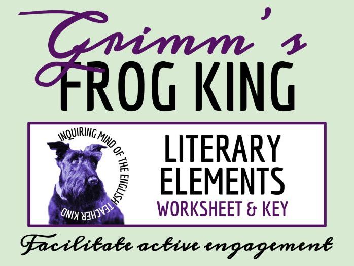 "The Frog King" Literary Elements Worksheet | Brothers Grimm Fairy Tale Activity