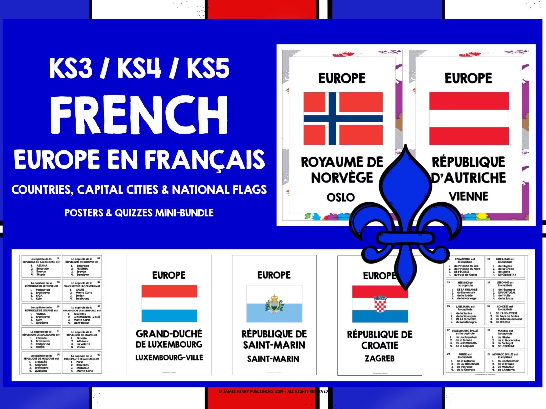 FRENCH EUROPE POSTERS & QUIZZES