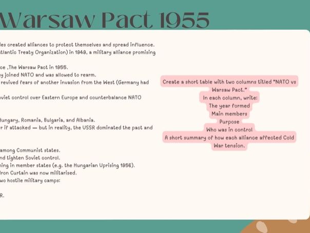 The Cold War 1949–55: Alliances & Tension