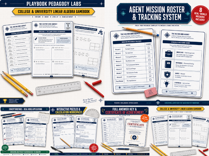 The Vector Grid Agency: Vectors, Matrices, and Linear Transformations Math Adventure